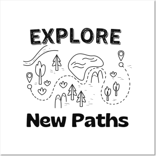 Explore New Paths Card Hiking Outdoor Camping Posters and Art